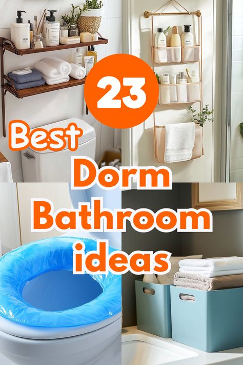 Struggling with a messy dorm bathroom? These 23 dorm bathroom ideas will help you keep things neat, clean, and hassle-free. From smart storage hacks to must-have hygiene essentials, make your dorm life easier today! 
#Dorm #DormBathroom #Bathroom Dorm Bathroom Ideas, Hygiene Essentials, Bathroom Spray, Bidet Attachment, Dorm Bathroom, Stackable Bins, Bath Tray, Adhesive Wall Hooks, Dorm Life