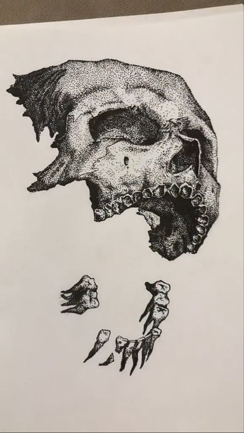 Scp Sketch, Horror Drawing Ideas Easy, Clicker Drawing, Skull Pen Drawing, Void Art, Grunge Artwork, Surrealism Drawing, Dotted Drawings, Skull Sketch