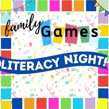 An all-inclusive Family Games Literacy Night "Make and Take" with activities,  games, and more! Everything you could possibly need to get startedis included to help you make an unforgettable night of fun and reading for your school community.Perfect for librarians, reading specialists, teachers, principals - anyone you might know who might plan a literacy night for a school setting.Included: Planning pages Ideas for stations, activities, snacks, etc. BookmarksParent brochures Volunteer Badges An Family Night At School Activities, Literacy Night Themes Ideas, Winter Literacy Night Activities, Reading Under The Stars Literacy Night, Title 1 Parent Night Ideas, Fall Literacy Night Activities, Literacy Night Games Elementary, Middle School Literacy Night, Winter Literacy Night