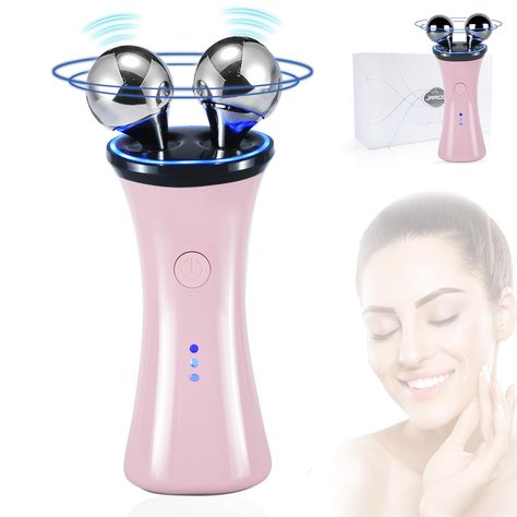 PRICES MAY VARY. 【⭐ Important precautions ⭐】360° rotation design function, only when in contact with the face to have a rotating effect, pushing up and down to make the massage head 360 degrees rotation. Static massage head does not rotate. (This product must be used with wet emulsion to have a micro-current effect!!) 【Advanced Skin Care Experience】This roller massager can not only be used on face skin, 362 ° rotation design, but also be used on body to promote circulation and relax tense muscle Electric Face Roller, Skincare Gadgets, Esthetician Gifts Ideas, Present For Mother, Esthetician Gifts, Face Tone, Massage Head, Facial Devices, Skin Care Face