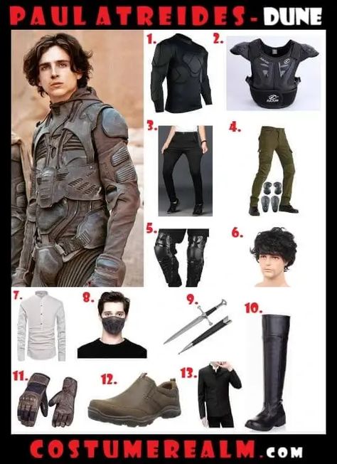 Dress Like Paul Atreides Paul Atreides Halloween Costume, Paul Atreides Outfit, Dune Mens Fashion, Paul Atreides Costume, Sci Fi Halloween Costumes, Dune Costume Halloween, Dune Halloween Costume, Dune Costumes, Dune Cosplay