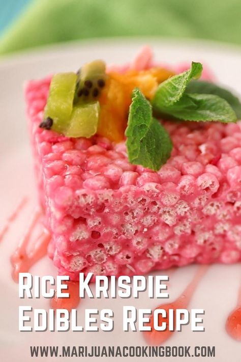 Edible Rice Krispie Treats, Infused Rice Crispy Treats, Infused Edible Ideas, Best Edible Recipes, Infused Edible Treats, Making Edibles At Home, Edibles With Cannabutter, Edible Recipes Cannaoil, Cannabutter Recipes Treats