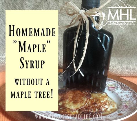 Homemade "Maple" Syrup- Without A Maple Tree! - My Homestead Life Canning Corn, Homemade Maple Syrup, Shucking Corn, Maple Syrup Recipes, Homemade Syrup, Maple Trees, Corn On Cob, Herb Butter, Maple Tree