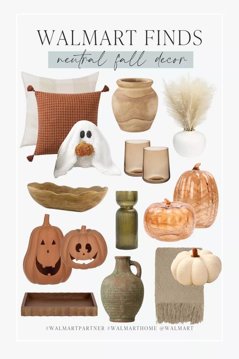 Affordable aesthetic neutral fall decor finds from Walmart! Marble glass pumpkins, pottery barn- inspired Gus the ghost pillow, stylish vases, and much more! Get all your fall shopping done at Walmart today! 🍁 Walmart fall home finds, affordable fall finds, fall decor looks for less, pottery barn dupe. Follow comestayawhile for DIY projects, neutral home decor, skincare routine, women's fashion, lifestyle, parenting, & more! Follow amandalovesamazon for the best deals on home, beauty & fashion! Neutral Fall Halloween Decor, Minimal Neutral Fall Decor, Homey Fall Decor, Fall Decor Shopping, Fall Target Decor, Home Goods Fall Decor, Pottery Barn Fall 2024, Walmart Fall Decor, Trendy Fall Decor