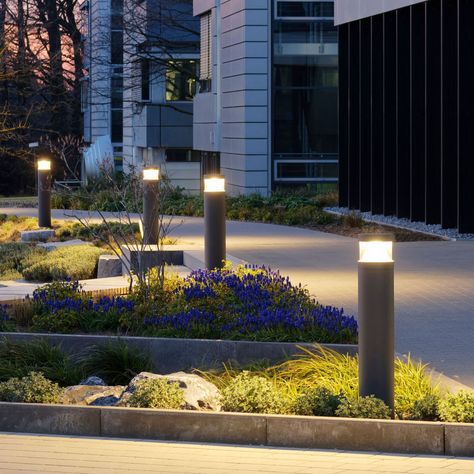 Paths connect people and places. They should be designed for practicality; to encourage movement and provide orientation in a safe environment. However, aesthetics should also be considered to enhance the urban environment and provide locational context. Path lighting that is successful is distinguished by the fact that it meets both these design and functional requirements. Fence Post Lights, Outdoor Path, Farmhouse Ceiling Fan, Solar Pathway Lights, Outdoor Path Lighting, Modern Outdoor Lighting, Outdoor Lighting Landscape, Pathway Lighting, Bollard Lighting