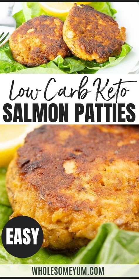 Salmon Patty Recipe, Keto Salmon Patties, Low Carb Salmon Patties, Canned Salmon Patties, Salmon Patty, Low Carb Salmon, Canned Salmon Recipes, Salmon Cakes Recipe, Patty Recipe