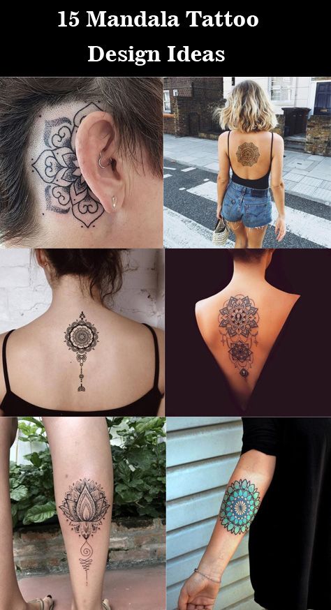 Mandala Tattoo Design Ideas Mandala Tattoo On Back For Women, Mandala Tattoo Wrist For Women, Mandala Tatoos Woman, Mandala Tattoo Back Of Neck, Matching Mandala Tattoo, Mandela Tattoo Designs For Women, Circle Tattoos For Women, Neck Mandala Tattoo, Mandala Tattoo Ideas For Women