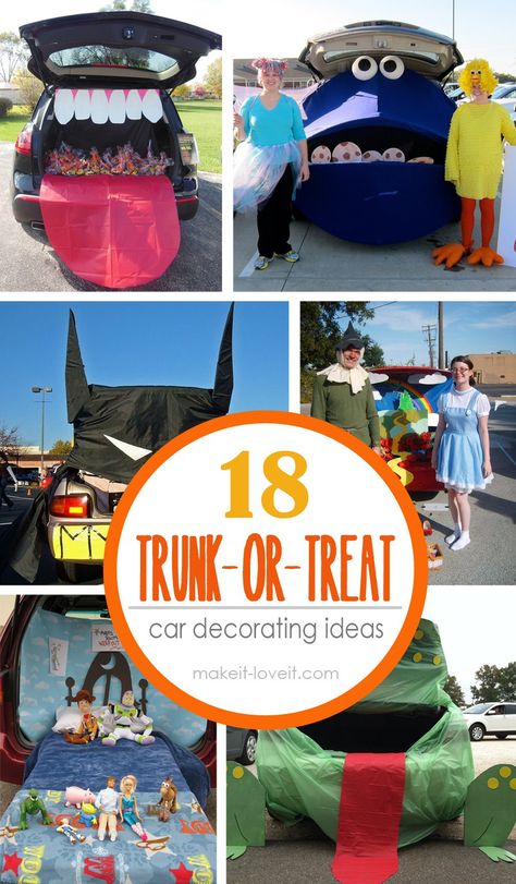 Baby Wearing Costumes, Car Decoration Ideas, Halloween Trunk Or Treat, Car Decorating, Trunk Or Treat Ideas, School Halloween, Creative Activities For Kids, Treat Ideas, Holiday Halloween