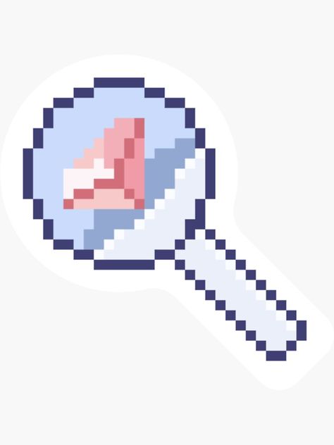 "Pixel SVT Carat Bong Lightstick" Sticker by buyouthful | Redbubble Acnh Seventeen Designs, Bong Bong, Seventeen Pixel Art, Svt Lightstick, Pixel Art Kpop, Kpop Pixel Art, Carat Bong, Kpop Diy, Easy Pixel Art