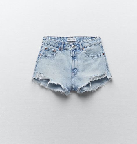 Preppy Denim Shorts, Wishlist Clothes, Zara Jean Shorts, Jean Shorts Outfit, Jean Zara, Casual Preppy Outfits, Cute Preppy Outfits, Zara Shorts, Shorts Outfit