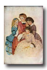 Little Women Characters - 1 :: Meg, Jo, Beth and Amy See also: http://karenswhimsy.com/public-domain-images/ Jessie Willcox Smith, Women Characters, Greta Gerwig, American Illustration, Louisa May Alcott, Little Women, Woman Illustration, Illustration Vintage, Childrens Illustrations