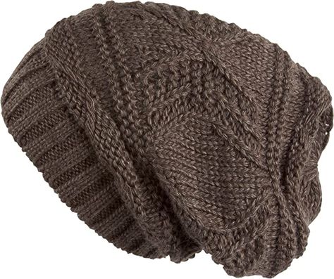 Lilax Knit Slouchy Oversized Soft Warm Winter Beanie Hat Beige at Amazon Women’s Clothing store Brown Beanie, Women Beanie, Winter Beanie Hat, Women Hat, Winter Hats Beanie, Women's Beanie, Slouchy Hat, Winter Beanie, Winter Colors