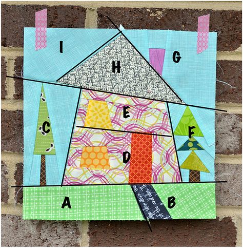 Untitled Drawing 43 Wonky Houses, Jessica Kelly, House Quilt Block, House Quilt Patterns, House Tutorial, Sewing Patchwork, Paper Pieced Quilt Patterns, Electric Quilt, Paper Pieced Quilt