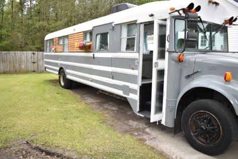 Remodeled School Bus, Renovated School Bus, Bus Exterior, School Bus Rv Conversion, Skoolie For Sale, Skoolie Living, Bus Conversion For Sale, Bus Rv Conversion, Skoolie Ideas