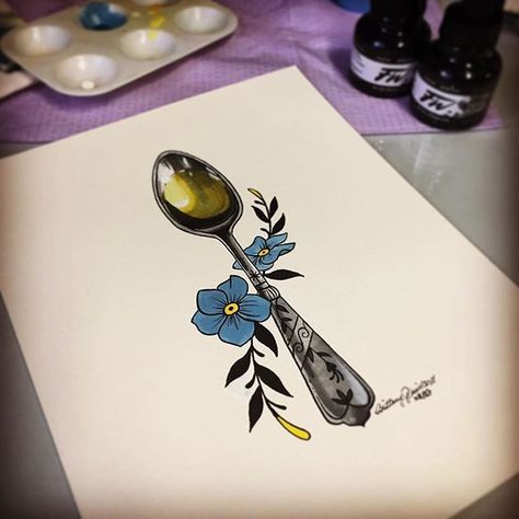 Sympolizing chronic illness Chronically Ill Tattoo, Small Spoon Tattoo Ideas, Chronically Ill Tattoos, Spoon Theory Tattoo Ideas, Tea Spoon Tattoo, Antique Spoon Tattoo, Vintage Spoon Tattoo, Spoon Tattoo Small, Silverware Tattoo