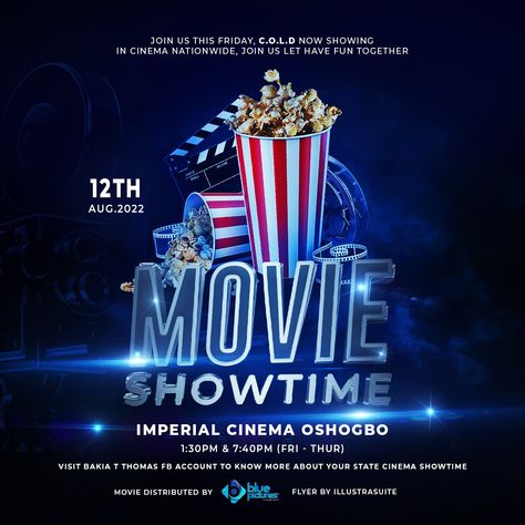 A cinema showtime poster done for C.O.L.D movie. Movies Moodboard, Cinema Advertising, Graphic Design Personal Branding, Gfx Ideas, Movie Flyer, Cinema Idea, Event Planner Logo, Standee Design, Creative Advertising Photography