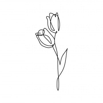 Wing Drawing, Tulip Tattoo, 심플한 그림, Line Art Flowers, Drawing Png, Single Line Drawing, Minimalist Drawing, Continuous Line Drawing, Hand Drawn Vector Illustrations