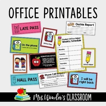 Use these School Secretary/Office printables to help organize the office and make it more Eco friendly. Fun bright colourful and easy to identify labels posters signs late slips and so much more. Some of the files are editable.Please note this listing includes a license for ONE WHOLE SCHOOL.Eac... Elementary School Secretary Office Decor, School Secretary Office, School Office Organization, Office Printables, Secretary Office, School Office Decor, School Secretary, Administrative Assistant, Notebook Organization