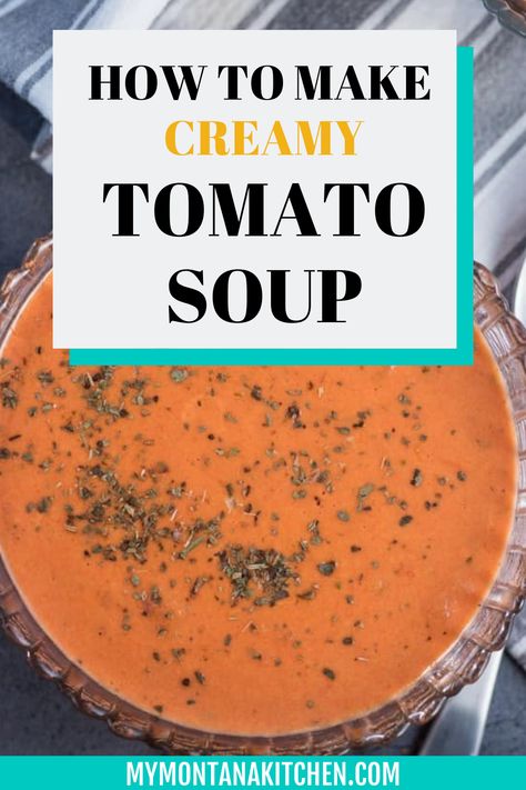 Tomato Soup Cream Cheese, Mediterranean Diet Tomato Soup, Mediterranean Tomato Soup, Low Carb Tomato Bisque Soup, Low Carb Tomato Soup, Ww 2023, Recipe With Basil, Savory Lunch, Creamy Tomato Soup Recipe