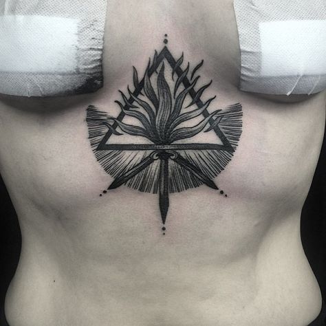 Alternative Behemoth Sign tattoo Stomach Tattoos For Women, Medium Tattoos, Sign Tattoo, Evil Tattoos, Geometric Arrow, Goth Guys, Best Tattoo Ideas, Stomach Tattoos, Mermaid Tattoos