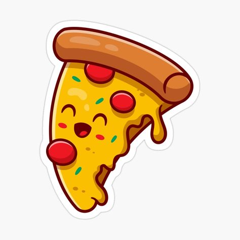 Get my art printed on awesome products. Support me at Redbubble #RBandME: https://www.redbubble.com/i/sticker/Cute-Pizza-Cartoon-by-hussain-1415/70504692.EJUG5?asc=u Kawaii Pizza, Pizza Cartoon, Watermelon Pizza, Pizza Sticker, Cute Pizza, Bond Paper Design, Slice Of Pizza, Preppy Stickers, Mini Pizzas