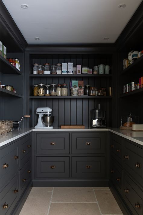 Kitchen With Black Cabinets, Humphrey Munson, Pantry Inspiration, Pantry Room, Pantry Remodel, Kitchen Confidential, Shaker Style Kitchens, Kitchen Pantry Design, Butler's Pantry