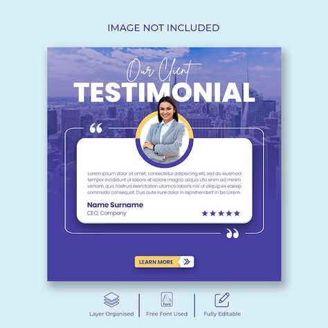 Testimonial Design Layout Templates, Testimonial Creative Ads, Testimonial Post Design, Review Poster Design, Quote Social Media Design, Testimoni Design, Testimonial Design Layout, Customer Review Design, Testimonials Design Inspiration