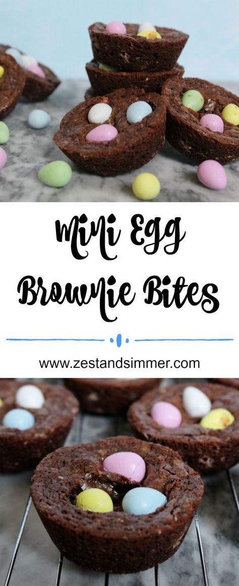 Easter Brownies, Easter Food Appetizers, Easter Appetizers, Appetizers For Kids, Mini Egg, Kid Desserts, Easter Baking, Brownie Bites, Mini Eggs