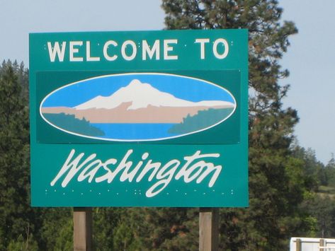 WASHINGTON Welcome To Washington State Sign, Washington State, State Signs, Washington County, Sticker Ideas, 50 States, Disney Cruise, Travel Planner, Dream Vacations