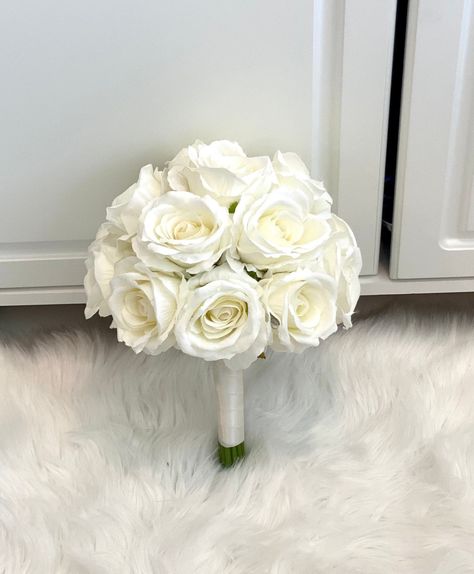 1 Rose Bouquet, Cream Rose Bouquet, Cream Bridal Bouquet, Bouquet Business, White Calla Lily Bouquet, Ivory Rose Bouquet, White Rose Bridal Bouquet, Classic Wedding Bouquet, Ivory Bouquet