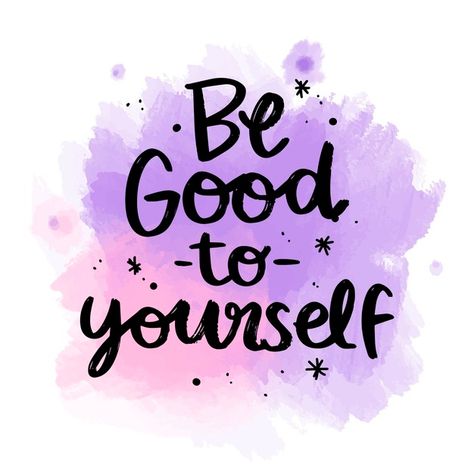 Attractive Personality, Watercolor Stain, Be Good To Yourself, Video Sport, Purple Quotes, Floral Typography, Watercolor Quote, Watercolor Lettering, Just Be Happy