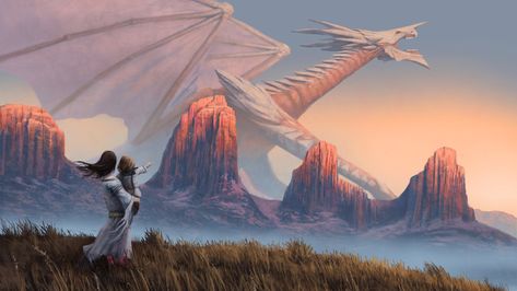 Living Wonder, Skaya3000,Digital Art, 2014 Dragon Images, Giant Monsters, 다크 판타지, White Dragon, Fantasy Creatures Art, Dragon Artwork, Mythical Creatures Art, Fantasy Art Landscapes, Fantasy Dragon