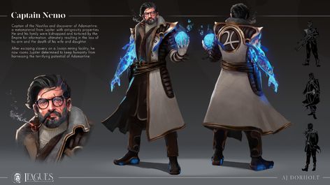 Captain Character Design, Superhero Art Projects, Captain Nemo, Dungeons And Dragons Classes, Art Outfits, Leagues Under The Sea, Dungeons And Dragons Characters, Character Design Male, Urban Fantasy