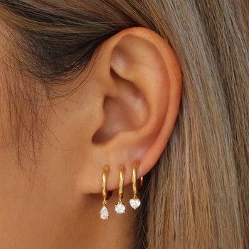 Top On Sale Product Recommendations ! Women Small Pendant Cartilage Helix Tragus Earring Piercing Jewelry Small Silver Earrings, Cubic Zirconia Hoop Earrings, Silver Water, Tragus Earrings, Stunning Earrings, Stainless Steel Earrings, Orange Gold, Tragus, Iraq