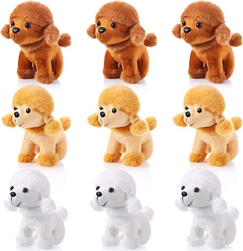 Amazon.com: 9 Pieces Mini Stuffed Puppy Dog Stuffed Animals Bulk Plush Puppy Party Favors Small Stuffed Animals Soft Baby Puppies Birthday Gift for Kids Girls Boys Backpack Pendant Keychain (Poodle Puppy) : Toys & Games Puppies Birthday, Dog Stuffed Animals, Puppy Party Favors, Preschool Room, Boys Backpack, Puppy Toys, Mini Puppies, Small Stuffed Animals, Room Mom