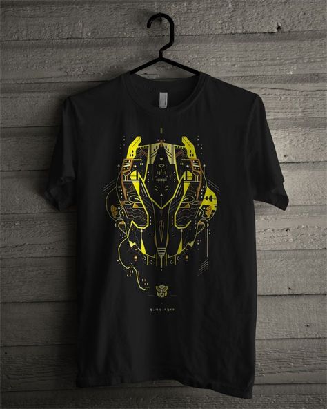 White Kalia Transformers Bumblebee T Shirt Transformers Tshirt, Bumblebee Transformers, Transformers Design, Creative T Shirt Design, Transformers Bumblebee, One By One, Bumble Bee, Shirt Men, Transformers