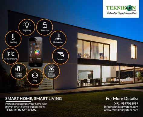 Smart Home Poster, Smart Home Switches, Best Smart Home, Beachy Room, Smart Home Control, Modern Small House Design, Retail Inspiration, Smart Home Design, Smart Home Automation