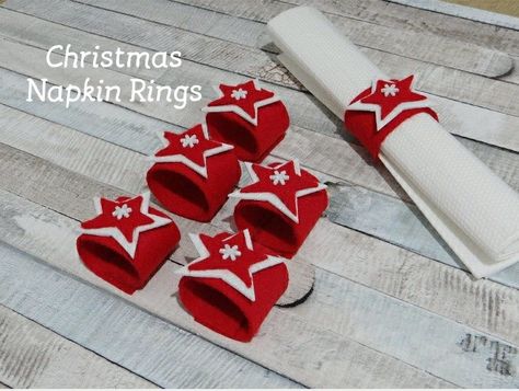 Christmas Napkin Rings Diy, Diy Napkin Rings Christmas, Diy Christmas Napkins, Xmas Messages, Napkin Rings Diy, Christmas Napkin Rings, Christmas Napkin, Rings Diy, Christmas Napkins