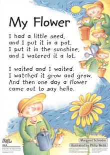 Poem Flower, Children Rhymes, Children Poems, Flower Rhymes For Preschool, Poems For Kindergarten, Flower Song, Poem For Kindergarten, Flower Songs For Toddlers, Flower Songs For Preschoolers