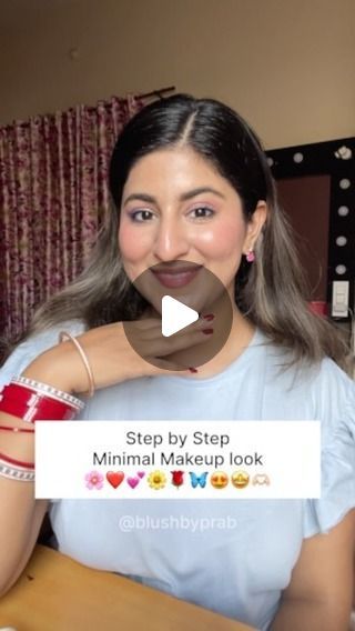 Prabhjot Kaur | Jalandhar Makeup Artist ✨ on Instagram: "Step by step Minimal makeup tutorial | Follow , Save & Share 🌼🩷🦋
.
Products: 
Moisturizer:  @clinique 
Sunscreen: @dotandkey.skincare 
Primer : @reachedmars 
Foundation: @maccosmeticsindia ( powdered foundation c4)
Concealer: @huda ( sugar biscuit) 
Tint : @kirobeauty ( Fuchsia blaze 04)
Mascara: @maybelline ( please launch blue High sky mascara in India too 🥹) 
Eyebrow: @anastasiabeverlyhills_india ( Soft brown ) 
Fixer : @officialswissbeauty 
Kajal : @reneeofficial 
Earrings: @rm_jwellery_cosmetic_ ✨
.
.
.
.
.
#blusbyprab #minimalmakeup #makeuptutorial #makeup #punjabimakeupartist #beautybloggers #beautybloggersindia" High Sky Mascara, Clinique Sunscreen, Sky Mascara, Powdered Foundation, Maybelline Makeup Tutorial, Minimal Makeup Tutorial, Mascara Maybelline, Minimal Makeup Look, Minimal Makeup