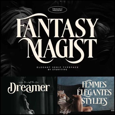 17+ Best Fonts for Fantasy Books To Elevate Your Fantasy Novel Typography 4 Fantasy Font Design, Canva Fonts For Book Covers, Fantasy Title Design, Font Book Design, Book Fonts Typography, Fantasy Typography Design, Book Title Fonts, Mystical Typography, Font For Book Cover