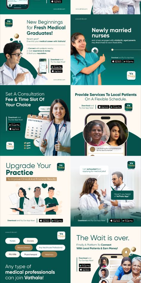 Doctor App Social Media Design - Eloke Global Layout Design Social Media, Doctor Graphic Design, Testimoni Design, App Social Media Design, Tech Social Media Design, Doctor Social Media Post, Medical Design Graphics, Medical Social Media Design, Medical Social Media Post