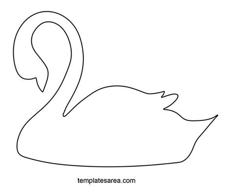 Printable Swan Template – Easy to Cut Out for Art and Craft Projects Swan Template, Fairy Birthday Themes, Printable Outline, Swan Baby Shower, Art And Craft Projects, Quiet Book Templates, Swan Decor, Felt Animal Patterns, Wall Christmas Tree