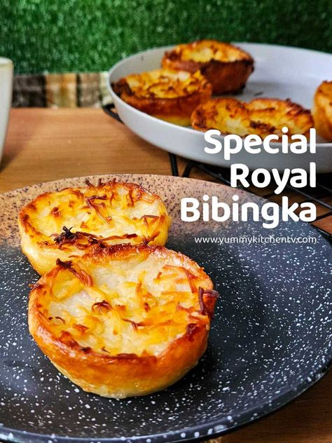 Special Royal Bibingka (An Ilocano speciality) - Yummy Kitchen Filipino Bibingka Recipe, Royal Bibingka Vigan Recipe, Biko Recipe Filipino Desserts, Royal Bibingka Recipe, Bibingka Recipe Philippines, Special Bibingka Recipe, Karioka Recipe, Native Rice, Easy Bibingka Recipe