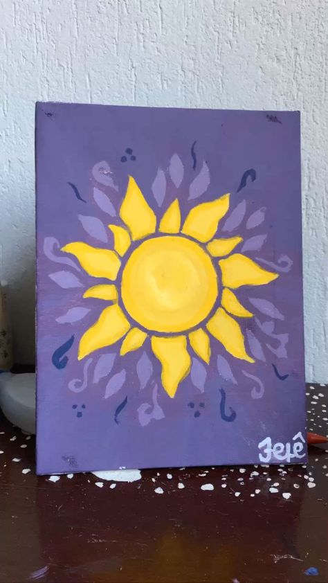 Tangled Painting, Mini Tela, Sketchbook Aesthetic, Cute Easy Paintings, Disney Canvas Art, Aesthetic Drawings, Disney Paintings, Small Canvas Paintings, Simple Canvas Paintings