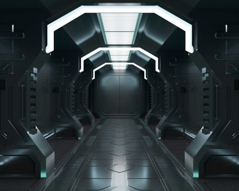 3d rendering spaceship black interior Premium Photo Black Spaceship, Sci Fi Ship Interior Design, Alien Spaceship Interior Concept Art, Futuristic Lab, Sci Fi Cockpit Spaceship Interior, Sci Fi Hallway, Futuristic Space Station Interior, Space Station Concept Art Interior, Scifi Corridor