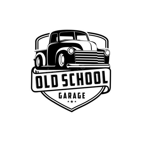 Old School Garage, Garage Logo, Cars Logo, Truck Logo, Car Logo Design, Automotive Logo Design, Sublimacion Ideas, Logos Retro, Motor Mobil