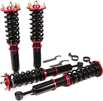 NOTUDE Coilovers Struts Suspension Shocks Springs Assembly Full Set Fit 2004-2008 for TSX 4door Sedan 2.4L Coils Spring Over Shock Adjustable Height Lowering Kit (Red, Set of 4) Coilover Suspension, Acura Tsx, Easy Gifts, Coils, Honda Accord, Full Set, The Struts, Springs, Red