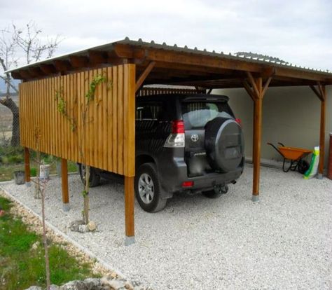 Wooden Carports, Diy Carport, Carport Sheds, Carport Plans, Pergola Carport, Car Shelter, Car Port, Carport Garage, Patio Pergola