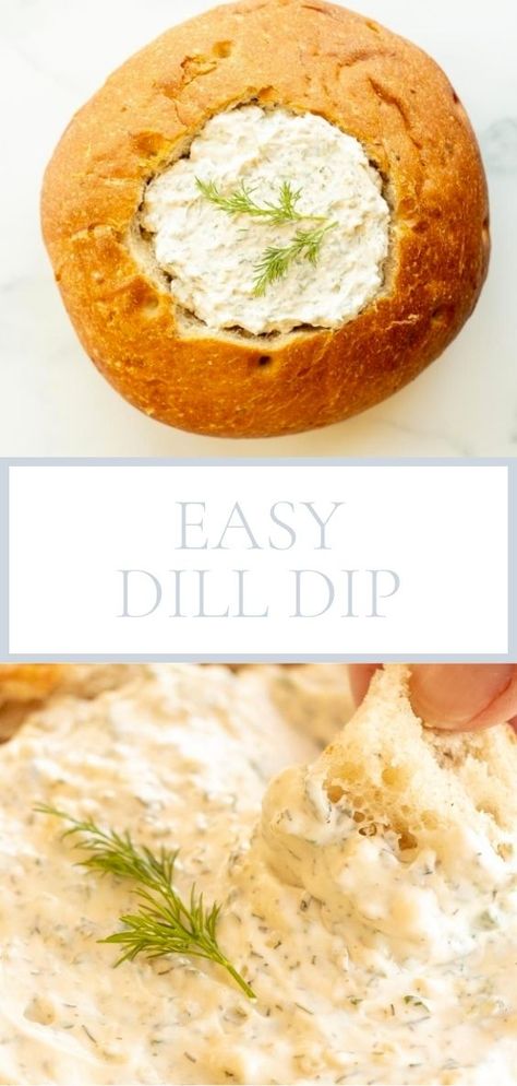 Classic and flavorful, this easy dill dip recipe is always a crowd-pleaser for holidays, game days and summer gatherings. The flavors really pop in this dill veggie dip with the help of dried herbs and spices (hello, Beau Monde dip!). Beaumonde Dill Dip, Fresh Dill Dip, Easy Dill Dip, Dill Veggie Dip, Dill Dip Recipe, Dill Dip Recipes, Yummy Appetizers Parties, Holiday Dinner Recipes, Dill Dip